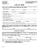 Claim For Refund Form - Ohio Income Tax Division