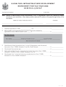 Clean Fuel Infrastructure Development Worksheet For Tax Year 2008