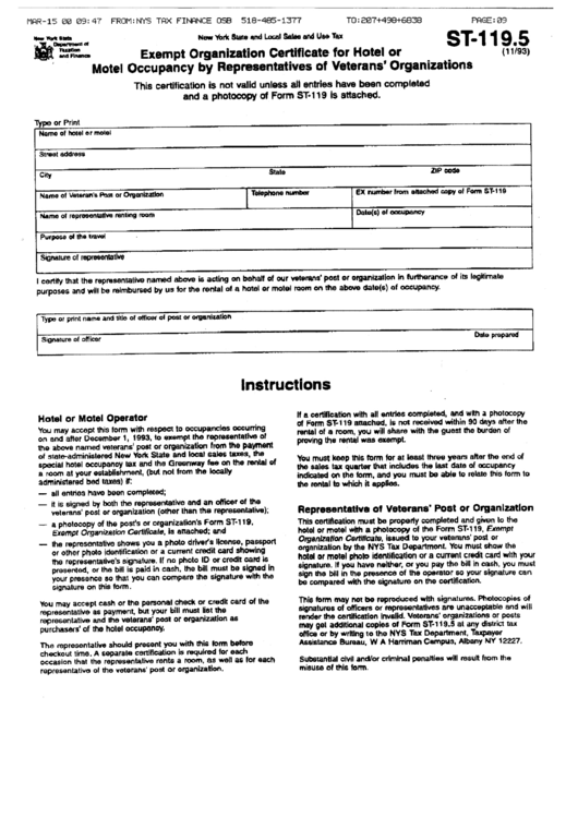Top New York State Form St 119 Templates free to download in PDF format