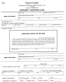 Form Ppt-4 - Export Certificate