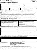 Form 3555a - Request For Tax Clearance Certificate - Exempt Organizations