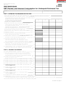 Form C-8020 - Michigan Sbt Penalty And Interest Computation For Underpaid Estimated Tax - 2003