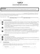 Form 30 - Statutory Declaration - Yukon Territory
