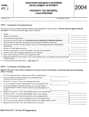 Form Pt-1 - Property Tax Deferral Loan Program 2004