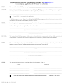 Form Mllc-12-1 - Application For Authority To Do Business (2003)