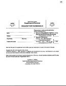 Form A-r-2 - Request For Tax Manuals - Department Of Revenue - State Of South Carolina