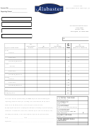 Tax Return Form - Birmingham, Alabama