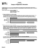 Fillable Form 389 - Change Of Registration Information - Department Of Taxation And Finance - New York State Printable pdf