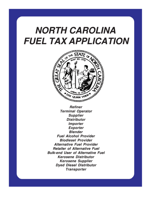 Fillable Form Gas-1262 - Motor Fuels Application - North Carolina Department Of Revenue - 2008 Printable pdf