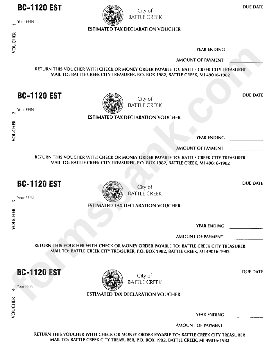 Form Bc-1120 Tst - Estimated Tax Declaration Voucher