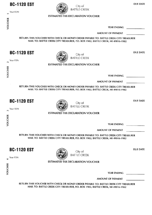 Form Bc-1120 Tst - Estimated Tax Declaration Voucher Printable pdf