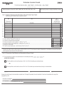 Arizona Form 315 - Pollution Control Credit - 2004 Printable pdf