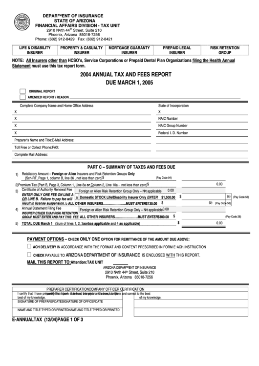 arizona corporation commission annual report file online