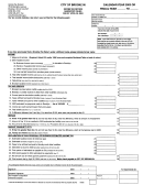 Income Tax Return Mandatory Filing - City Of Brooklyn Printable pdf