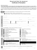 Form Pr-78ssta - Streamlined Sales Tax Agreement-certificate Of Exemption - 2008