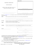 Form Mnpca-15 - Application For The Use Of An Indistinguishable Name - State Of Maine - 2004