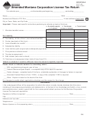 Form Clt-4x - Amended Montana Corporation License Tax Return