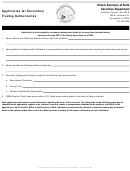 Application For Secondary Trading Authorization
