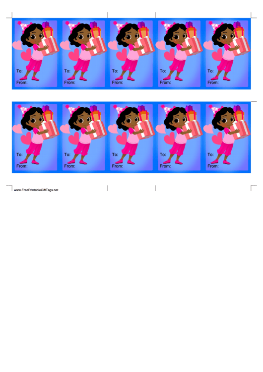 Birthday Girl Presents Gift Tag Template Printable pdf
