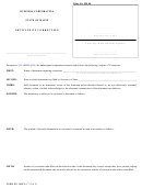Fillable Form Mbca-17 - Articles Of Correction Printable pdf