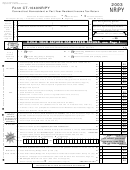 Form Ct-1040nr/py - Nonresident Or Part-year Resident Income Tax Return - 2003