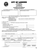 Application For Extension For Filing Annual Returns - City Of Lansing