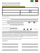 Form A-771a - Electronic Funds Transfer Authorization