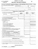 Form H-1040(r) - Schedule L - Multiple Tax Rate Schedule - City Of Hamtramck