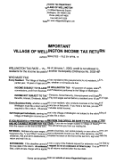 Instructions For Preparing Village Of Wellington Income Tax Return Form