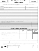 Form S-1041 - City Of Saginaw Income Tax Fiduciary Return - 2010 Printable pdf