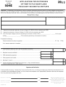 Form 504e - Application For Extension Of Time To File Maryland Fiduciary Income Tax Return - 2003
