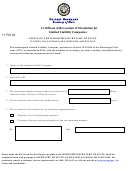 Form 11 F0119 - Certificate Of Revocation Of Dissolution For Limited Liability Companies