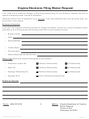 Electronic Filing Waiver Request Form - Virginia