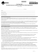Fillable Form Ppb-8a - Disabled American Veteran Property Tax Relief Application Printable pdf