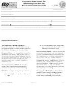 Form De 4s - Request For State Income Tax Withholding From Sick Pay