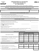 Form 504up - Underpayment Of Estimated Maryland Income Tax By Fiduciaries - 2003