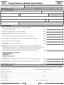 California Form 592-F - Foreign Partner Or Member Annual Return - 2011 Printable pdf