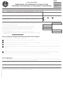 Form M-8736 - Application For Extension Of Time To File Fiduciary, Partnership Or Corporate Trust Return - 2004