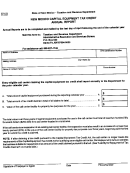 Form Rpd-41219 - Capital Equipment Tax Credit Annual Report - New Mexico Taxation And Revenue Department