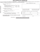 Declaration Of Exemption - North Ridgeville City Income Tax Department - 2010
