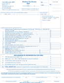 Business Tax Return Form 2004 - City Of Westerville, Ohio
