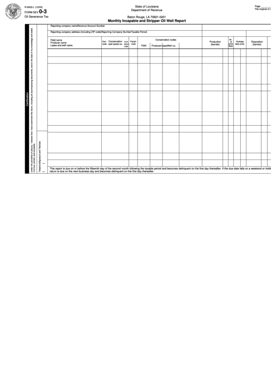Fillable Form R-9003-L - Monthly Incapable And Stripper Oil Well Report Printable pdf