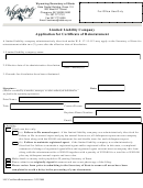 Llc Application For Certificate Of Reinstatement - Wyoming Secretary Of State, Statement Of Change Of Registered Agent And/or Registered Office By Business Entity - Wyoming Secretary Of State Etc.