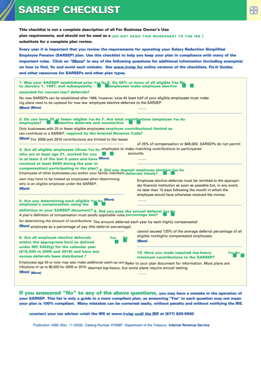 Sarsep Checklist Worksheet Printable pdf