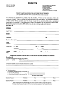 Form Rd-111 - Prifits Application For Automatic Extension - City Of Kansas - 2008