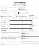 Fillable Sales Tax Report Form - City Of Northport Printable pdf