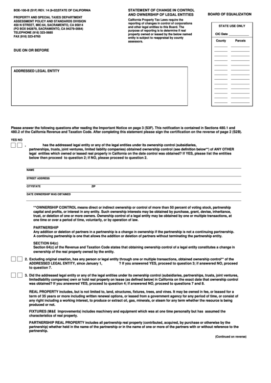 Form Boe 100 B