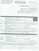 Income Tax Return Form - City Of Marietta - 2010