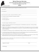 Form 941af-me - Nonresident Member Affidavit And Agreement To Comply With Maine Income Tax - Maine Revenue Services - 2004