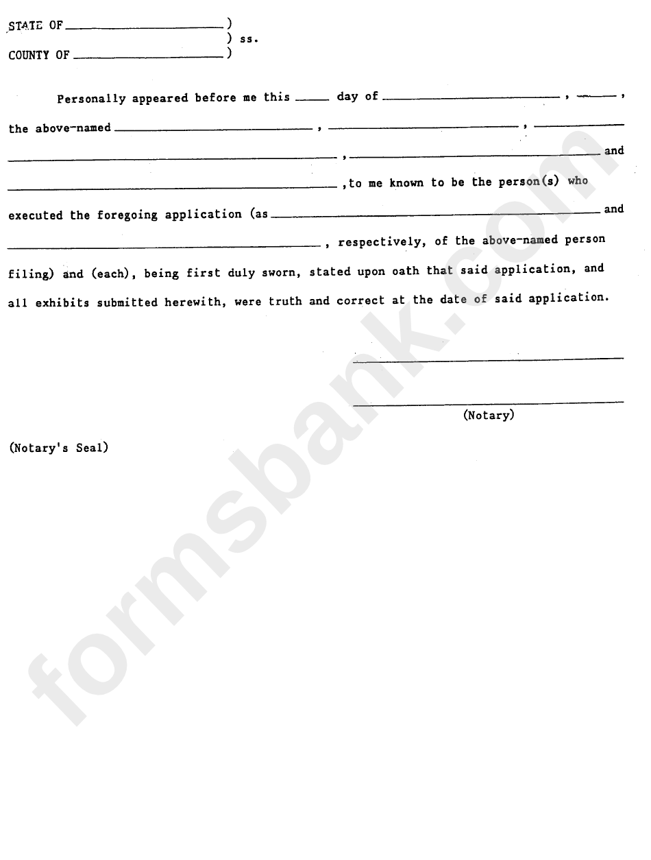 Form U58712 - Long-Form Ownership Information Statements, Amendments Or Registration Statement
